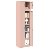 Storage Cabinet 2 pcs Pink 60 x 40 x 220 cm Steel Lockable 3438706