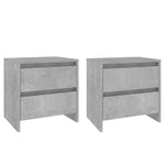 Bedside Cabinets 2 pcs Concrete Grey 45x34.5x44.5 cm Engineered Wood 809854