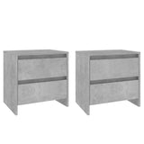 Bedside Cabinets 2 pcs Concrete Grey 45x34.5x44.5 cm Engineered Wood 809854