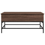 ZNTS Coffee Table Brown Oak 100x50x45 cm Engineered Wood and Metal 845400