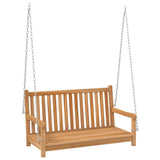 Swing Bench Solid Teak Wood 114x60x64 cm 316628