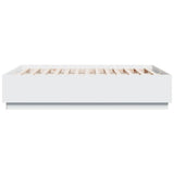Bed Frame with LED without Mattress White 120x190 cm Small Double 3209653