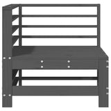 Garden Corner Sofas 2 pcs Grey Solid Wood Pine 825634