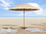 Beach Parasol Natural 160 x 160 x 196 cm Polyester and Steel 42006676