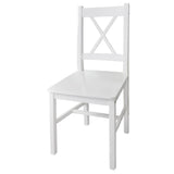 Dining Chairs 4 pcs White Pinewood 241511