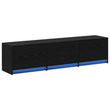 TV Cabinet Black oak 162.5 x 34 x 40 cm Engineered wood 868952