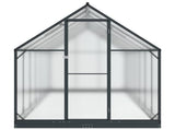 Garden Greenhouse with Door Anthracite 183.5 x 423.5 x 207 cm 3433045
