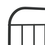 Metal Bed Frame without Mattress with Footboard Black 90x200cm 353646