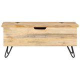 ZNTS Chest 90x40x45 cm Solid Mango Wood 289635