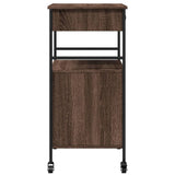 Kitchen Trolley Brown Oak 56x43x89.5 cm Engineered Wood 842395