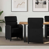 Dining Chairs with Wheels 2 pcs Black 58 x 65 x 98 cm 42017890