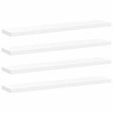 Floating Wall Shelves 4 pcs White 120x23.5x3.8 cm MDF 323822