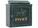 Wall Mounted Mailbox Green 29 x 13 x 41 cm Cast Aluminum 42023496