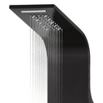 ZNTS Shower Panel Unit Aluminium 20x44x130 cm Black 142996