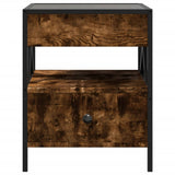 Coffee Table with Infinity LED Smoked Oak 40x40x51 cm 847719