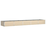 Planter Ivory 480 x 100 x 45 cm Galvanised Steel 42018121