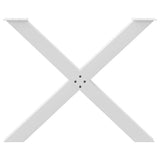 Dining Table Legs X-Shaped 2 pcs White 90x cm Steel 4012985
