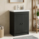 Bathroom under Sink Cabinet Black 78.5 x 37.5 x 81 cm 890045