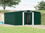 Garden Shed 257x298x178 cm Metal Green 143340
