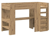 Loft Bed Frame with Desk with Storage Artisan Oak 90 x 200 cm 3410458