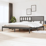 Bed Frame without Mattress Grey Solid Wood Pine 200x200 cm 3101045