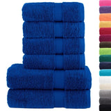6 Piece Premium Towel Set SOLUND Blue 600 gsm 137555