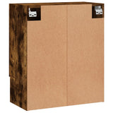 Wall Cabinet Smoked Oak 60x31x70 cm Engineered Wood 829889