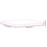 Table Top 70x70x4 cm Square Solid Wood Beech 355981