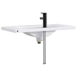 Bathroom Wash Basin Matte Black 81 x 40 x 17.5 cm Metal 890237