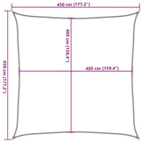 311717 Sunshade Sail 160 g/m Black 4,5x4,5 m HDPE