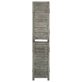 5-Panel Room Divider Grey 179x166 cm Solid Wood 338576
