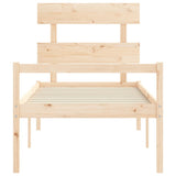 Senior Bed Natural Pine Solid pine wood Single Senior Bed 3195316
