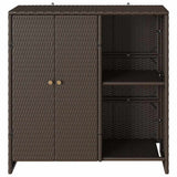 Storage Cabinet with Shelf Brown 100 x 36 x 102 cm Rattan 4103822