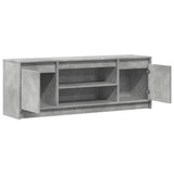 TV Cabinet with LED Concrete Grey 139.5x34x50 cm Engineered Wood 852197