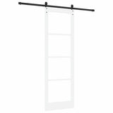 Sliding Door White and Black 78 x 232 cm 3332388