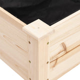 Wheeled Planter with Liner 71x37x80 cm Solid Wood Fir 3157823
