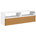 TV Cabinets with LED Lights 2 pcs White 60x35x40 cm 804410