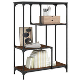 Bookshelf Brown Oak 81x36x115 cm Engineered Wood and Steel 835408