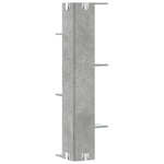 ZNTS Wall Corner Shelf Concrete Grey 36.5x36.5x140 cm Engineered Wood 852630