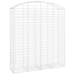 Arched Gabion Basket 200x50x220/240 cm Galvanised Iron 153481