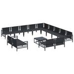 Garden Sofa Set Anthracite Steel 3379039