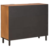 Sideboard Acacia Brown Finish 90 x 33 x 75 cm Solid Mango Wood 4017928