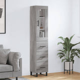 Highboard Grey Sonoma 34.5x34x180 cm Engineered Wood 3199263