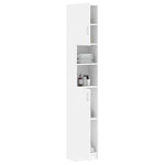 ZNTS Bathroom Cabinet White 32x25.5x190 cm Engineered Wood 802876