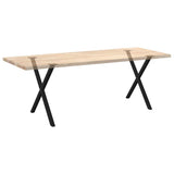 Dining Table Legs X-Shaped 2 pcs Black 80x cm Steel 4012920