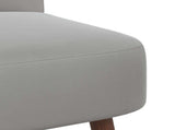 Slipper Chair Light Grey Velvet 42050512