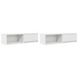 TV Cabinets 2 pcs White 100x31x25.5 cm Engineered Wood 861473
