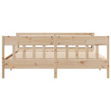 Bed Frame without Mattress 180x200 cm Super King Solid Wood Pine 3306255
