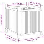 ZNTS Planter 50x50x50 cm Bamboo 366465