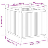 ZNTS Planter 50x50x50 cm Bamboo 366465